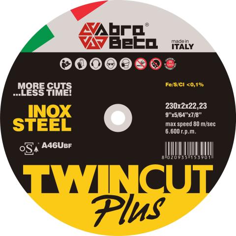 25,0 PZ Di ABRABETA DISCO PER FERRO TWIN CUT PLUS 230X2,0 MM