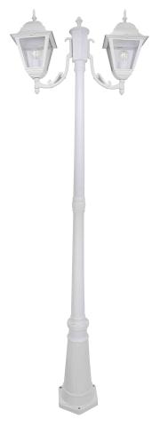 1,0 PZ Di LAMPIONE NEW YORK H 200 CM 2 LUCI BIANCO