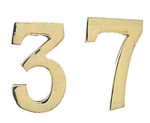 10,0 PZ Di NUMERO CIVICO 3 IN OTTONE 100 MM