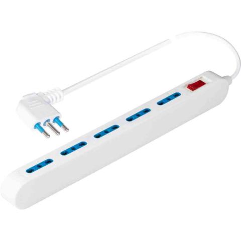 1,0 PZ Di POLYPOOL PP2524 MULTIPR. 5 PRESE BIP. SALVASP.+INT