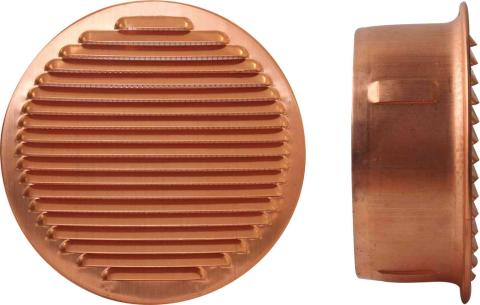 1,0 PZ Di GRIGLIA AERAZIONE RAME D 160 MM