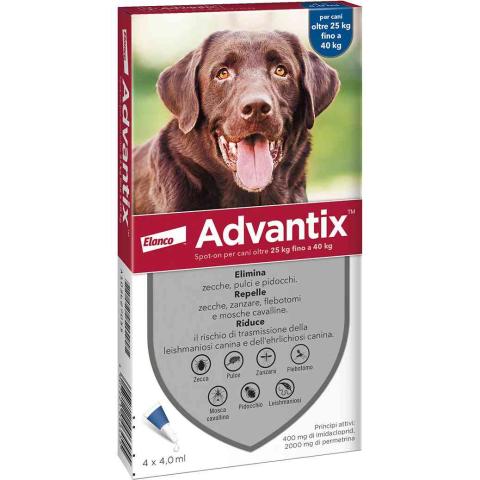 1,0 PZ Di BAYER ADVANTIX SPOT ON 6 PIPETTE CANI 25-40 KG