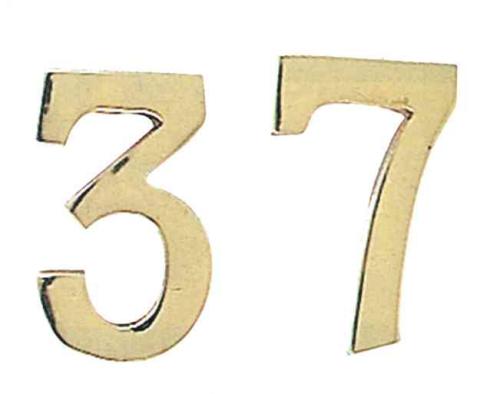 10,0 PZ Di NUMERO CIVICO 6 IN OTTONE 100 MM