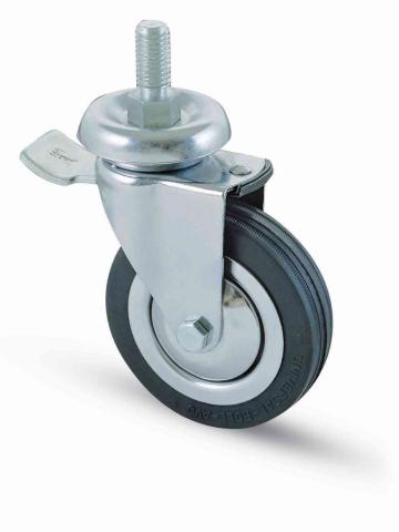 1,0 PZ Di RUOTA CARRELLO D  80 MM 155/BIS-B PERNO 12MA FRENO