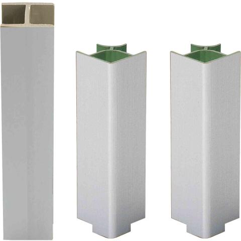 1,0 CF Di KIT ZOCCOLATURA PER CUCINA PVC H 12 CM ALLUMINIO