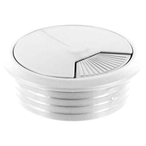 20,0 PZ Di BOCCHETTA PASSACAVI D 60 MM PLASTICA BIANCO