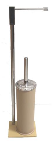 1,0 PZ Di PIANTANA CON PORTAROTOLO+PORTASCOPINO EASY BEIGE O