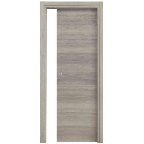 1,0 PZ Di PORTA MICROTEC 210X90 SCORREV. ROVERE GRIGIO