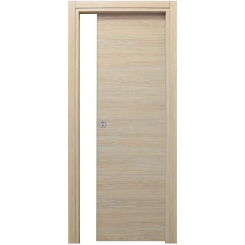 1,0 PZ Di PORTA MICROTEC 210X90 SCORREV. ROVERE SBIANCATO