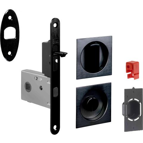 1,0 PZ Di KIT PORTA SCORR NICCHIA QUADRA EASY G500T NERO