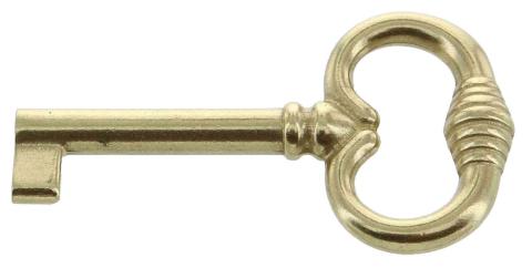 6,0 BL Di BL CHIAVE PER MOBILI 33708 OTTONE LUCIDO 2 PZ