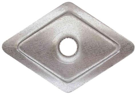 5,0 SC Di SC RONDELLA FERRO ROMBOIDALE 27X27 MM 20 PZ