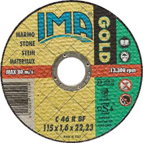 50,0 PZ Di IMA DISCO PER MARMO GOLD PIANO D 115X1,6 MM