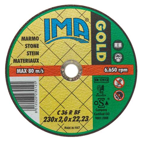 50,0 PZ Di IMA DISCO PER MARMO GOLD PIANO D 230X2,0 MM