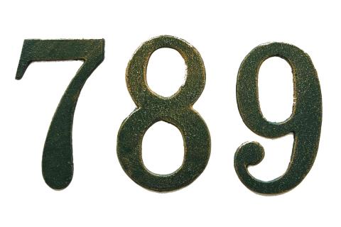 1 PZ Di NUMERO CIVICO IN GHISA VERDE ANT.N.5 CM.13