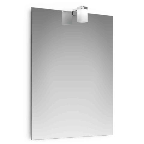 1,0 PZ Di SPECCHIO A FILO CON LAMPADA LED 60X80 CM