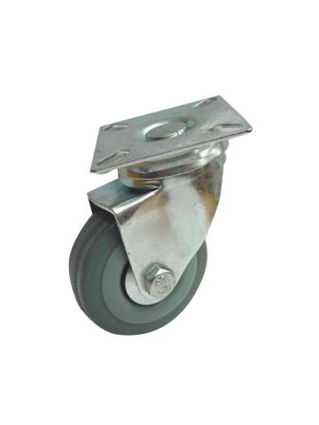 4,0 BL Di BL RUOTA GOMMATA CON PIASTRA D.50 MM 2 PZ