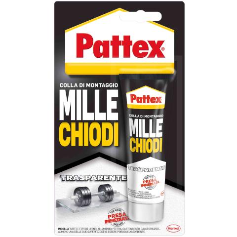 12,0 PZ Di PATTEX MILLECHIODI TRASPARENTE 40 G BLISTER