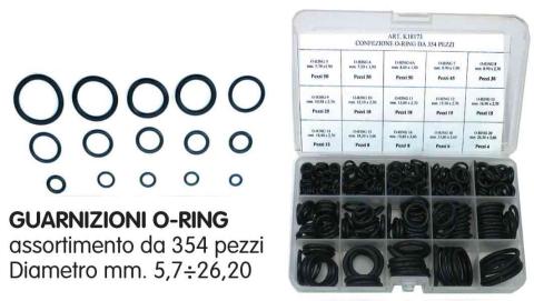 1,0 CF Di CASSETTA O-RING MISTA PZ.354