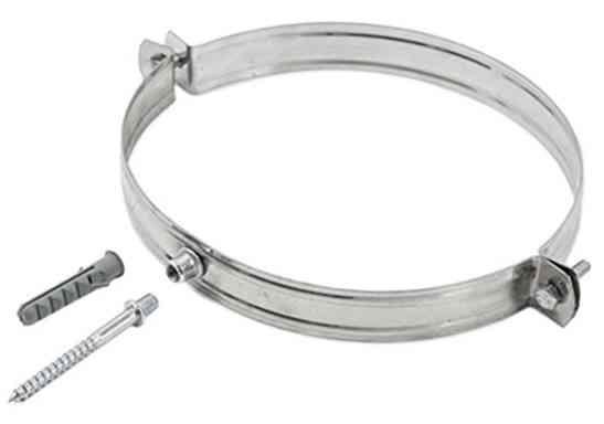 10,0 PZ Di COLLARE INOX CON TASSELLO PER TUBO STUFA 10 CM