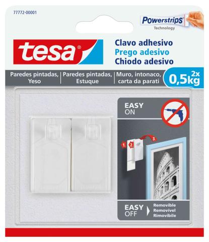 8,0 CF Di GANCIO PER QUADRO ADESIVO TESA FISSI 2 PZ