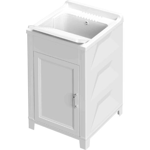 1,0 PZ Di KIT LAVATOIO RESINA ANTIACIDO 45X50 CM BIANCO
