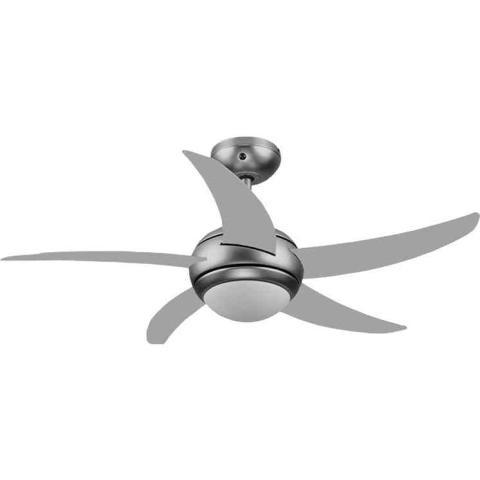1,0 PZ Di VENTILATORE A SOFFITTO CON TELEC+LUCE D 130 SILVER