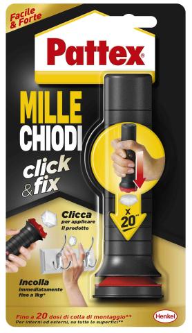 12,0 PZ Di PATTEX MILLECHIODI C/DOSATORE CLICK  FIX