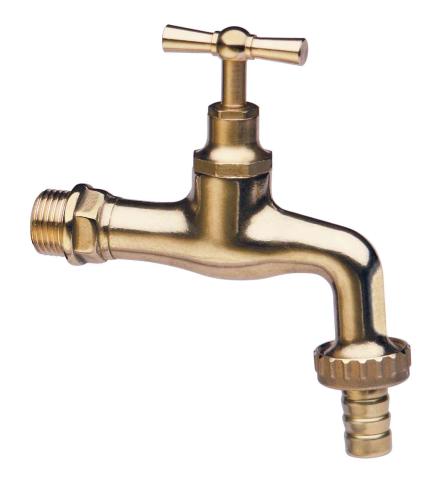 6,0 PL Di PL RUBINETTO OTTONE LUCIDO C/PORTAGOM D 1/2