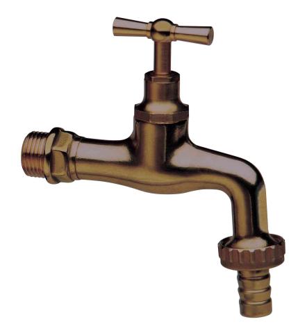 6,0 PL Di PL RUBINETTO OTTONE ANTICATO C/PORTAGOM D 1/2