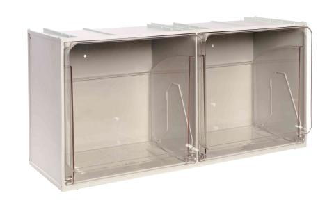 1,0 PZ Di MADIA 2 CASSETTI CRISTAL BOX 600X240XH300 MM