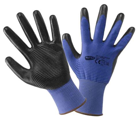 12,0 PA Di GUANTI POLIESTERE/NITRILE CRINKLE TG.10