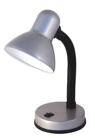 1,0 PZ Di LAMPADA DA SCRITTOIO E27 CHARLESTON SILVER