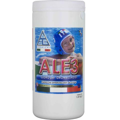 1,0 PZ Di CLORO X PISCINE IN PASTIGLIE DA GR.3 KG. 1 CLORO E