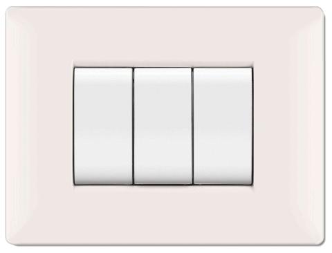 10,0 PZ Di PLACCA LIFE Q MOD.LIVING PLAS.BIANCO       3P