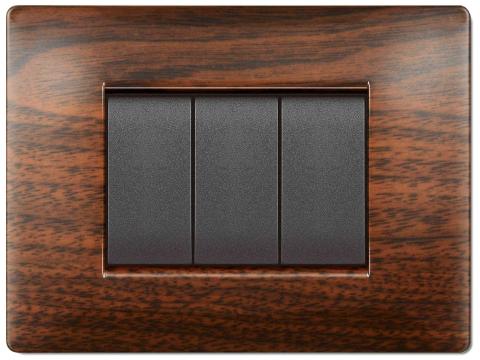 1,0 PZ Di PLACCA LIFE Q MOD.LIVING PLAS.LEGNO SCURO  7P
