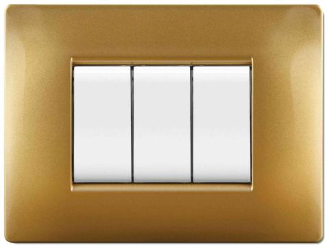1,0 PZ Di PLACCA LIFE Q MOD.LIVING PLAS.SABBIA ORO   7P