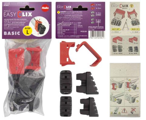 1,0 PZ Di HAILO KIT 4 PIEDINI L PER SCALA L40-L60 5-6-7-8 GR