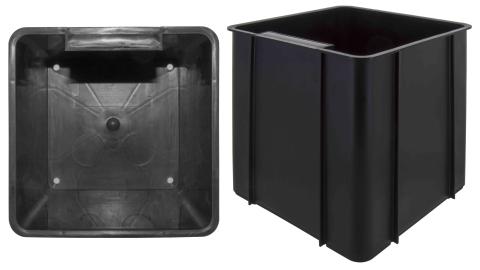 1,0 PZ Di CONTENITORE IN ABS MULTIUSO 17X17XH19 CM NERO