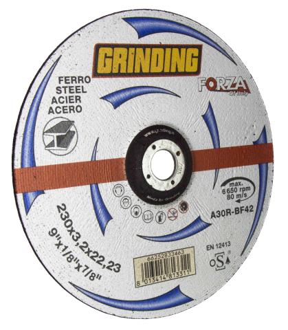 25,0 PZ Di GRINDING FORZA DISCO PER FERRO D 230X3,2 MM