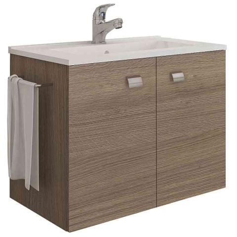 1,0 PZ Di MOBILE BAGNO ERIKA 61 SOSP. S/SPECCHIO ROVERE FUMO