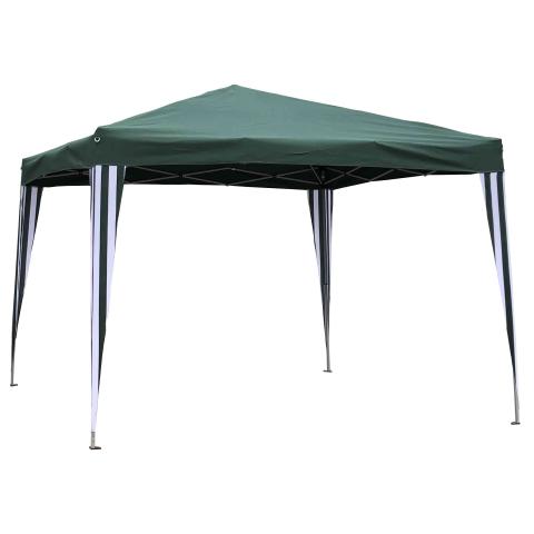 1,0 PZ Di GAZEBO IN ACCIAIO RAPID PIEGHEVOLE 3X3 M VERDE
