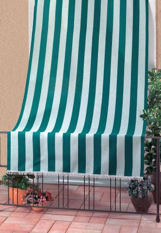 1,0 PZ Di TENDA DA SOLE RIO 140XH250 CM RIGATO VERDE
