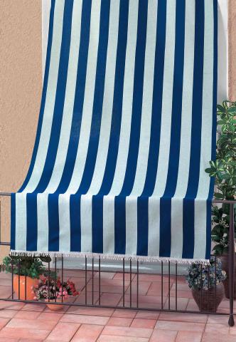 1,0 PZ Di TENDA DA SOLE RIO 140XH250 CM RIGATO BLU