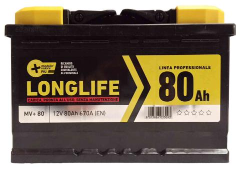 1,0 PZ Di BATTERIA MV+80-670A