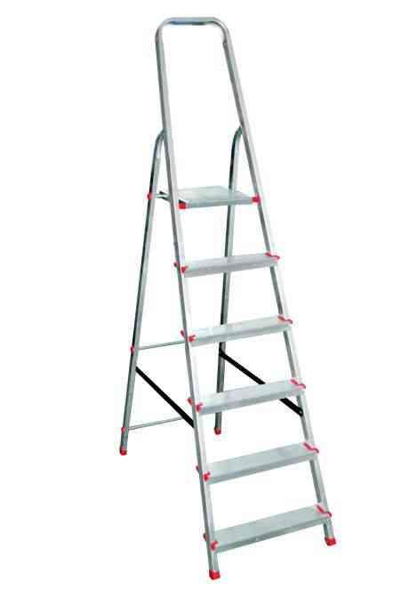 1 PZ Di SCALA ALLUMINIO DOMESTICA STELLA 6 GRADINI