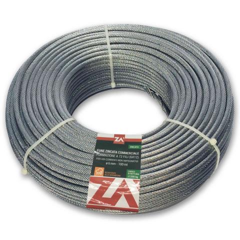 1,0 PZ Di CAVETTO ACCIAIO ZINCATO ANTIGIRO 133F D 4 100 M