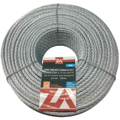 1,0 PZ Di CAVETTO ACCIAIO INOX 49F D 8 MM 50 M