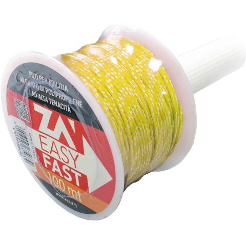1,0 PZ Di FILO PER EDILIZIA CON MANICO 100 M  GIALLO