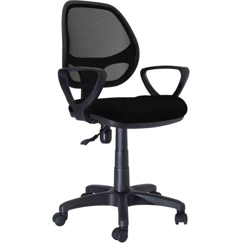 1,0 PZ Di POLTRONA DIREZIONALE FORATA NERA NEW MANAGER